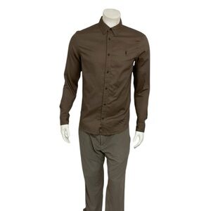 Allsaints Topanga Men’s Brown Button Shirt